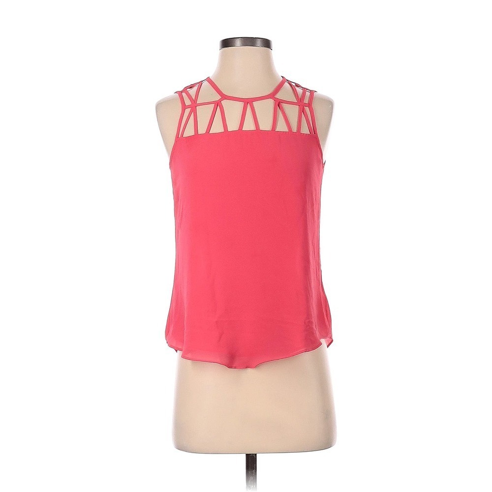 Naked Zebra pink sleeveless strappy blouse M